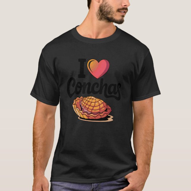 Mexican Conchas Pan De Dulce Pastry Chef T-Shirt (Front)