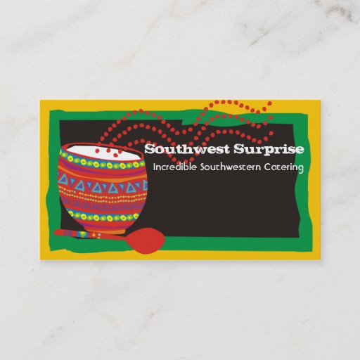 Customizable Mexican cooking decorated bowl business cards