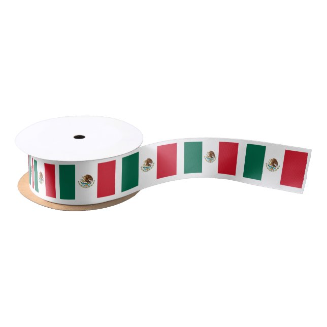 Mexican country flag of Mexico party gift Satin Ribbon (Spool)