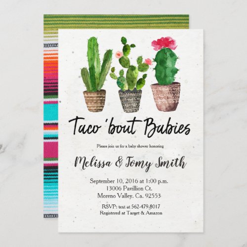 Mexican Couple baby shower invitation