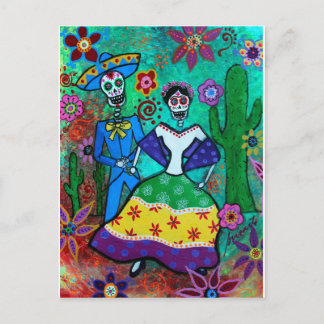 MEXICAN COUPLE DANCING POSTCARD
