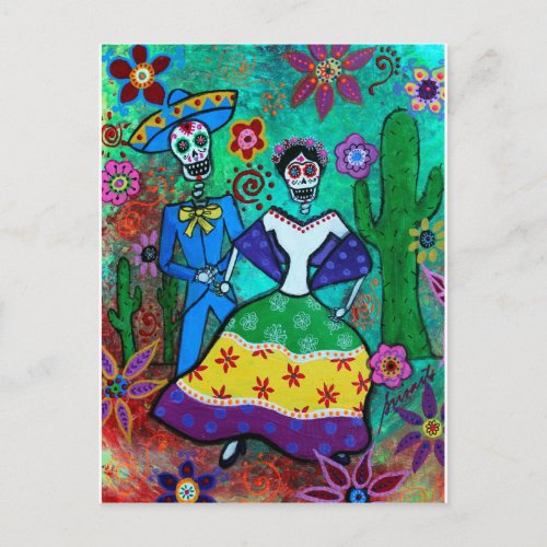 MEXICAN COUPLE DANCING POSTCARD