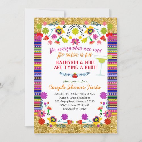 Mexican Couple Shower Fiesta Invitation