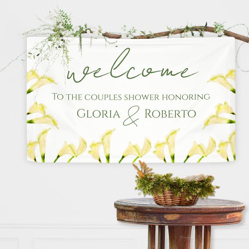 Mexican Couples Shower Calla Lilies Welcome Sign