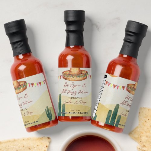 Mexican couples shower favor gifts hot sauces