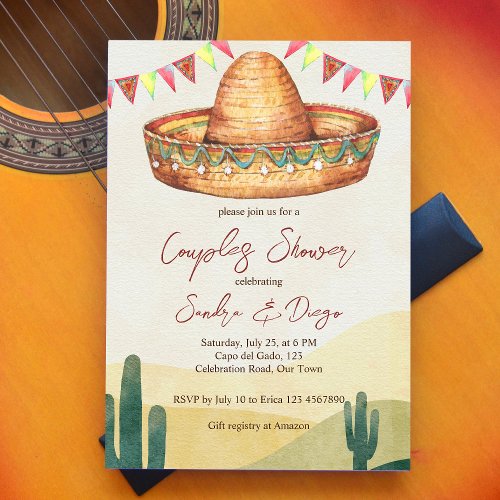 Mexican couples shower invitation