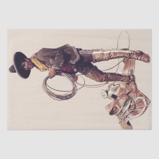 “Mexican Cowboy” by W Herbert Dunton  Tissue Paper (Front)