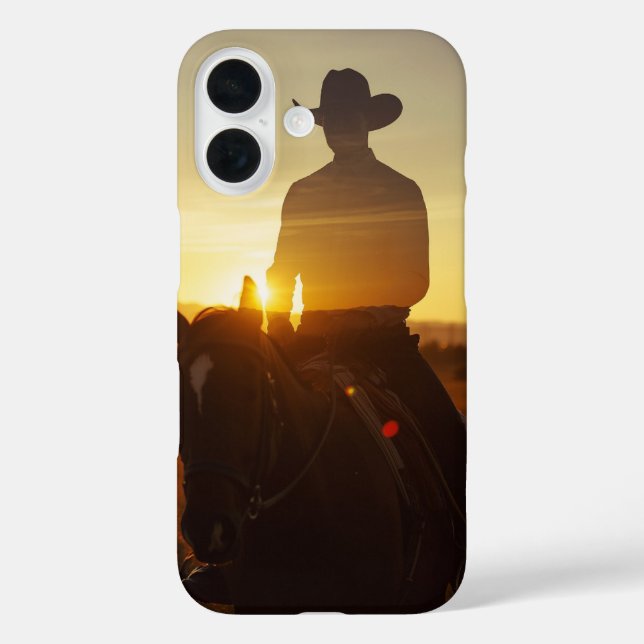 Mexican Cowboy Sports iPhone 16 Case (Back)