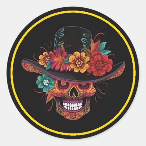 Mexican Cowgirl DOD Classic Round Sticker