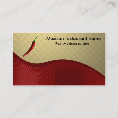 Mexican cuisine business card