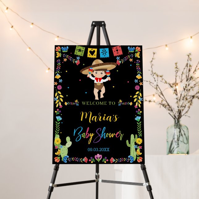 Mexican Cute Little Muchachito Boy Baby Shower Foam Board (In Situ (Stand))