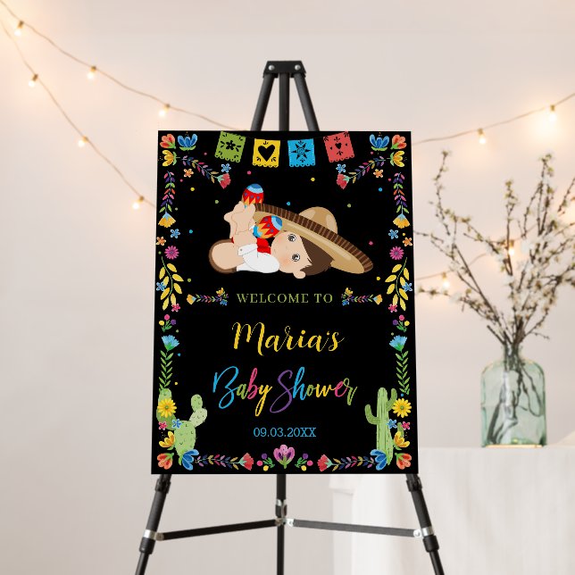 Mexican Cute Little Muchachito Boy Baby Shower Foam Board (In Situ (Stand))