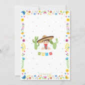 Mexican Cute Little Muchachito Boy Baby Shower Inv Invitation (Back)