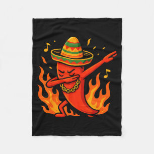 Mexican dabbing poncho cinco de mayo boy  fleece blanket