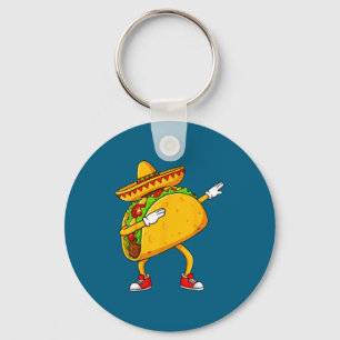 Mexican dabbing taco funny cinco de mayo  keychain