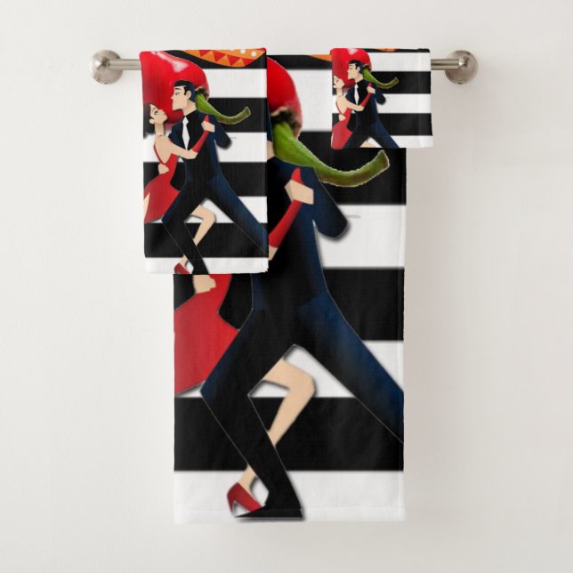 Mexican Dance Bathroom Towel Sets (Insitu)