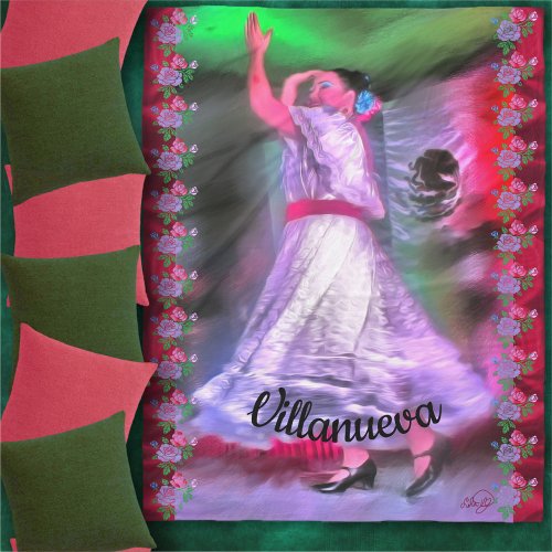 Mexican Dancer 0175 Fleece Blanket
