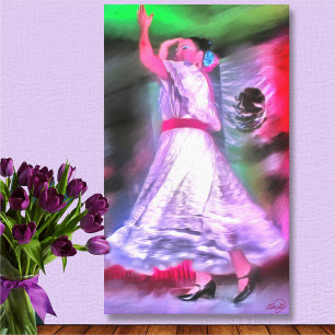 Mexican Dancer 0175 Original Canvas Art Print