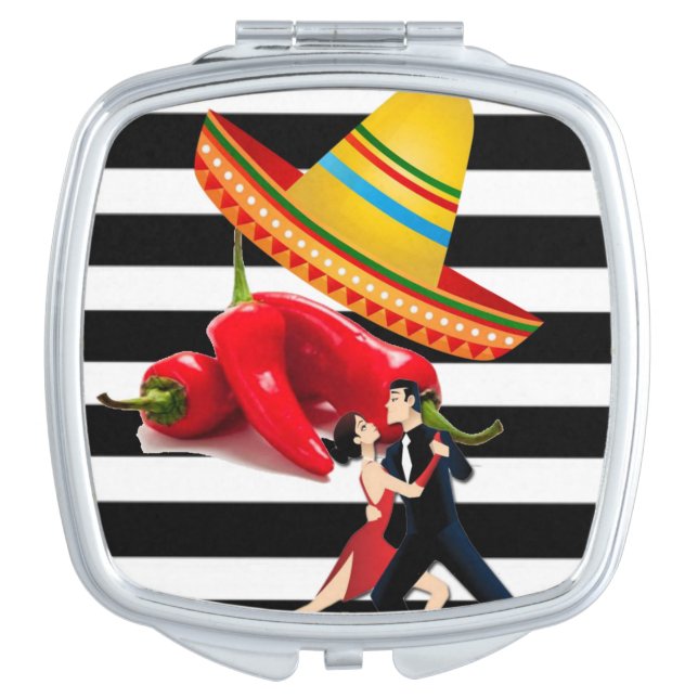 Mexican Dancing Compact Mirror (Front)