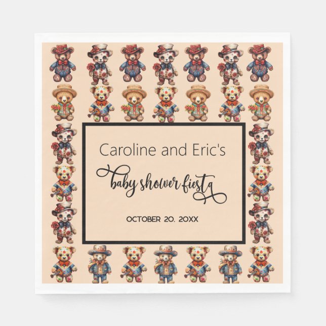 Mexican Day of the Dead Baby Shower  Napkins (Front)