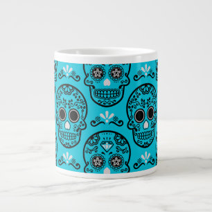 Mexican Day of the Dead Calavera Floral Skull Folk Giant Coffee Mug