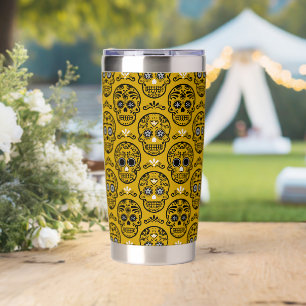 Mexican Day of the Dead Calavera Floral Skull Folk Insulated Tumbler