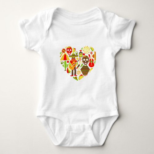Mexican day of the dead Mexico Baby Bodysuit