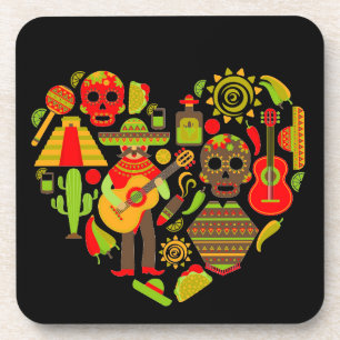 Mexican day of the dead Mexico Beverage Coaster