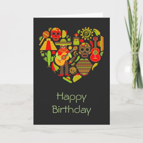 Mexican day of the dead Mexico birthday Card