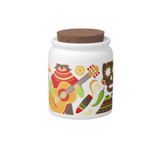 Mexican day of the dead Mexico Candy Jar