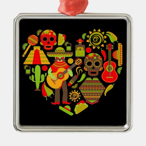 Mexican day of the dead Mexico Metal Ornament