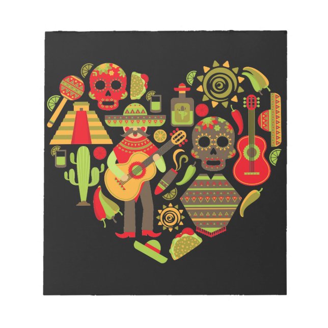 Mexican day of the dead Mexico Notepad (Front)