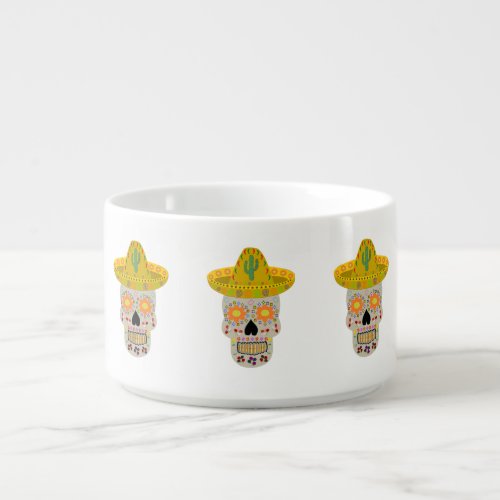 Mexican Day of the Dead Skull  Bowl