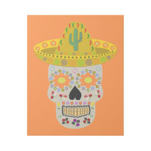 Mexican Day of the Dead Skull  Gallery Wrap