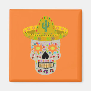 Mexican Day of the Dead Skull  Magnet