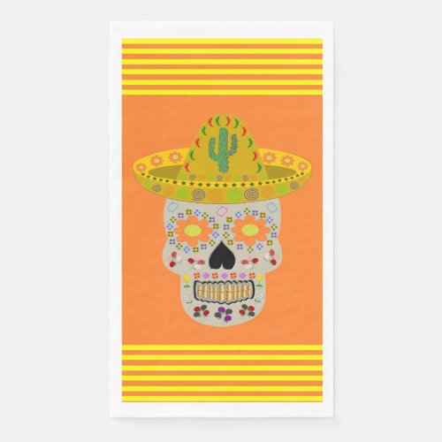 Mexican Day of the Dead Skull  Paper Guest Towels