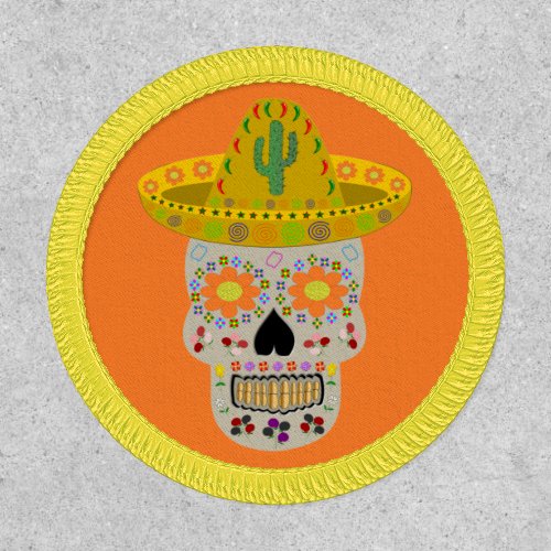 Mexican Day of the Dead Skull  Patch