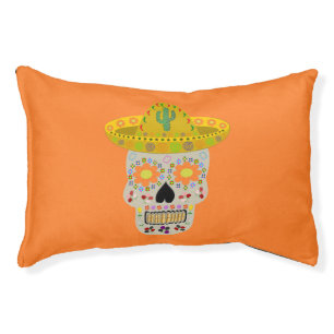 Mexican Day of the Dead Skull  Pet Bed