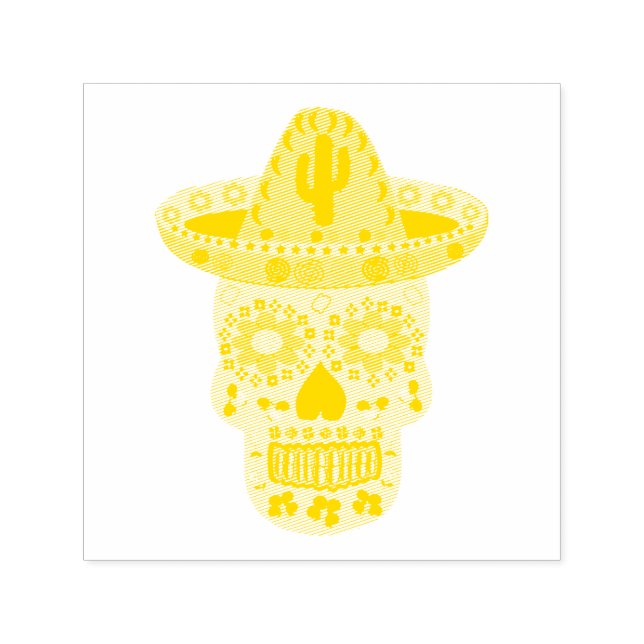 Mexican Day of the Dead Skull  Self-inking Stamp (Design)