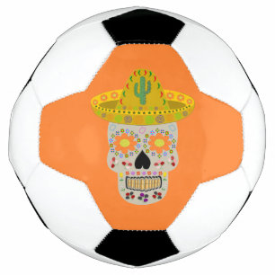 Mexican Day of the Dead Skull  Soccer Ball