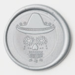 Mexican Day of the Dead Skull Wax Seal Sticker