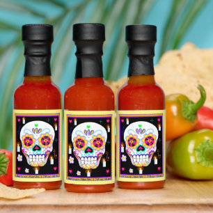 Mexican Day Of The Dead Sugar Skull  Hot Sauces