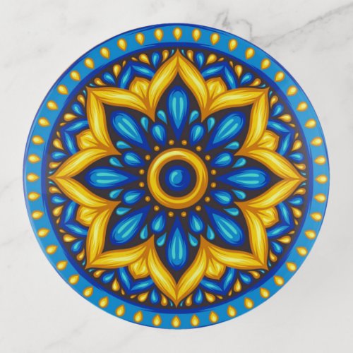 Mexican Design Blue and yellow Tray