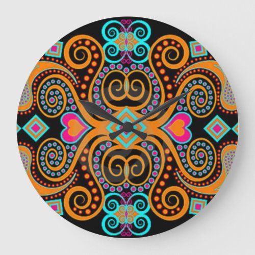 Mexican Design Large Clock