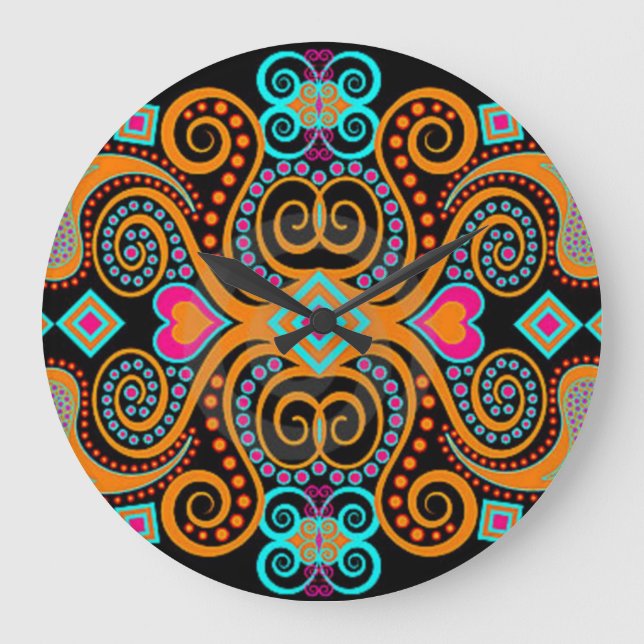 Mexican Design Large Clock (Front)