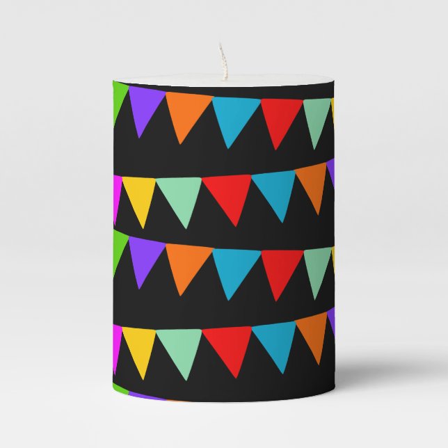Mexican Design Pillar Candle (Front)