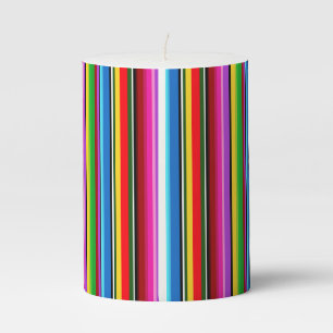 Mexican Design Pillar Candle