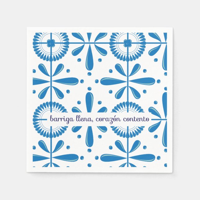 Mexican design talavera style napkins (Front)
