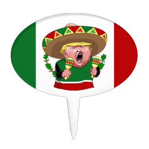 mexican donald trump cake topper