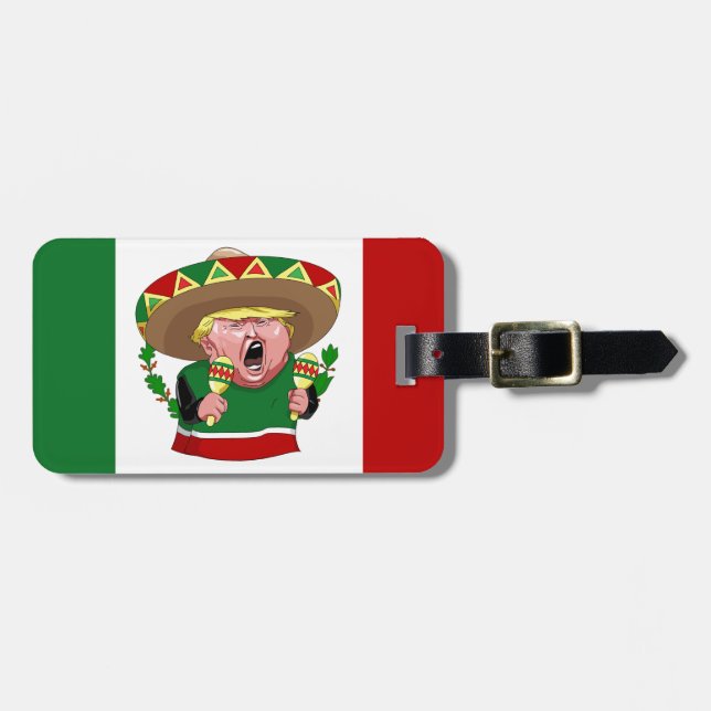 mexican donald trump luggage tag (Front Horizontal)